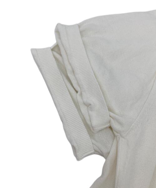 MOONCASTLE（ムーンキャッスル）MOONCASTLE (ムーンキャッスル) ICE COTTON POLONECK ホワイト サイズ:Lの古着・服飾アイテム