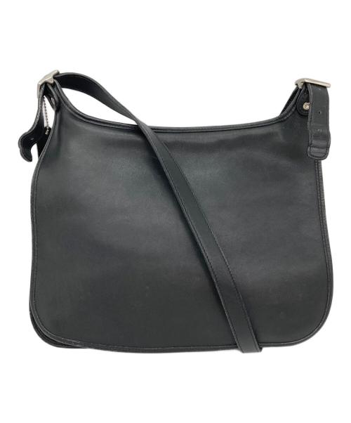 COACH（コーチ）COACH (コーチ) レザーショルダーバッグ ブラックの古着・服飾アイテム