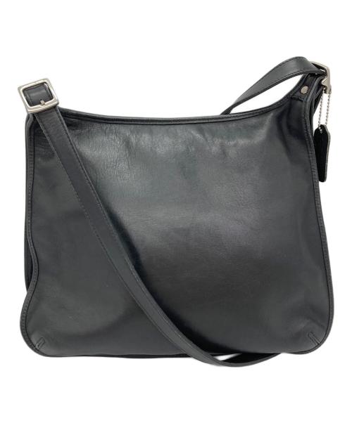COACH（コーチ）COACH (コーチ) レザーショルダーバッグ ブラックの古着・服飾アイテム