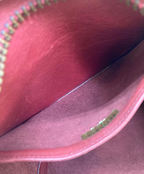 COACH（コーチ）COACH (コーチ) レザーバッグ レッドの古着・服飾アイテム