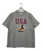 Champion REVERSE WEAVEチャンピオン リバース ウィーブ）の古着「REVERSE WEAVE ミッキープリントT」｜グレー