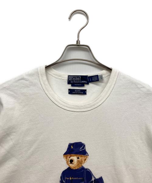 POLO RALPH LAUREN.（ポロ ラルフ ローレン）POLO RALPH LAUREN. (ポロ ラルフ ローレン) BEAMS (ビームス) POLOベアTシャツ ホワイト サイズ:Lの古着・服飾アイテム