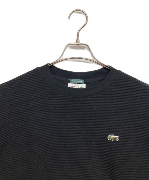 LACOSTE（ラコステ）LACOSTE (ラコステ) JOURNAL STANDARD relume (ジャーナルスタンダード レリューム) 別注 オーバーサイズ ヘビーピケ L/S Tシャツ ブラック サイズ:4 未使用品の古着・服飾アイテム
