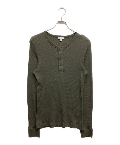 SUNSPEL（サンスペル）SUNSPEL (サンスペル) ロングスリーブ ワッフル ヘンリー カーキ サイズ:Sの古着・服飾アイテム