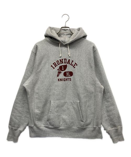 WAREHOUSE（ウエアハウス）WAREHOUSE (ウエアハウス) 三段プリントパーカー グレー サイズ:XLの古着・服飾アイテム