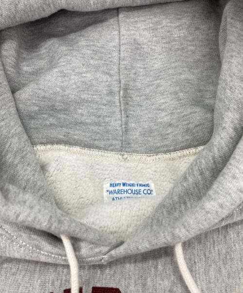 WAREHOUSE（ウエアハウス）WAREHOUSE (ウエアハウス) 三段プリントパーカー グレー サイズ:XLの古着・服飾アイテム