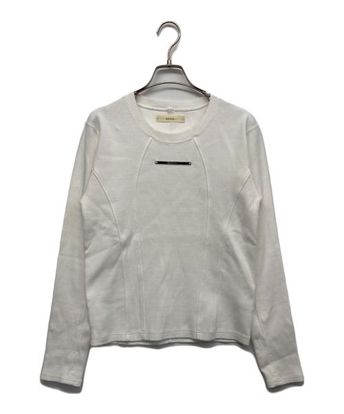 jent louis（ジェントルイス）jent louis (ジェントルイス) Rib Long Sleeve Tee ホワイト サイズ:Mの古着・服飾アイテム