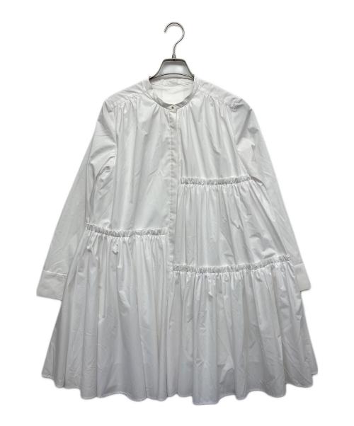 anuans（アニュアンス）anuans (アニュアンス) イレギュラーティアードミニワンピース ホワイト サイズ:freeの古着・服飾アイテム