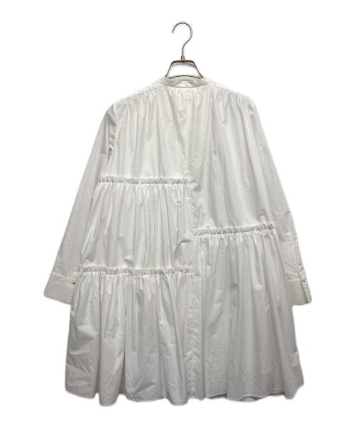 anuans（アニュアンス）anuans (アニュアンス) イレギュラーティアードミニワンピース ホワイト サイズ:freeの古着・服飾アイテム