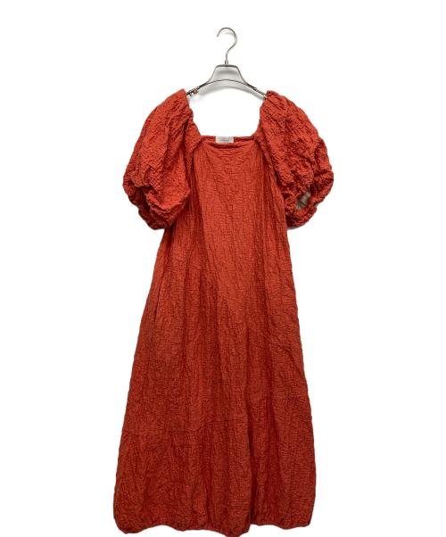 emmi atelier（エミアトリエ）emmi atelier (エミアトリエ) ワッシャーコットンワンピース オレンジ サイズ:1の古着・服飾アイテム