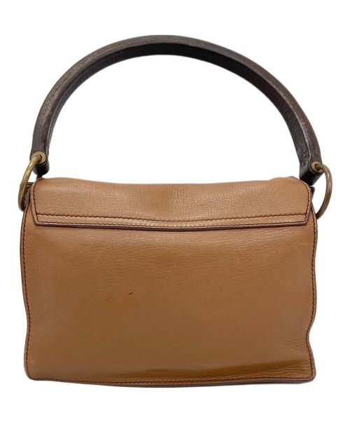 MIU MIU（ミュウミュウ）MIU MIU (ミュウミュウ) レザーワンショルダーバッグ ブラウンの古着・服飾アイテム