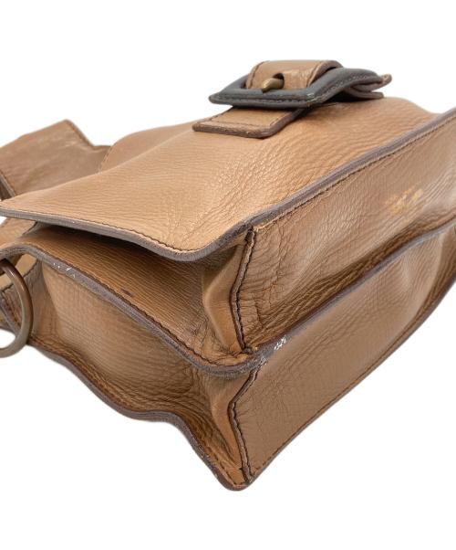 MIU MIU（ミュウミュウ）MIU MIU (ミュウミュウ) レザーワンショルダーバッグ ブラウンの古着・服飾アイテム