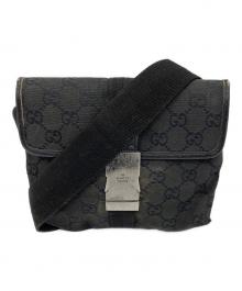 GUCCI（グッチ）の古着「GGキャンバス ウエストポーチ」｜ブラック
