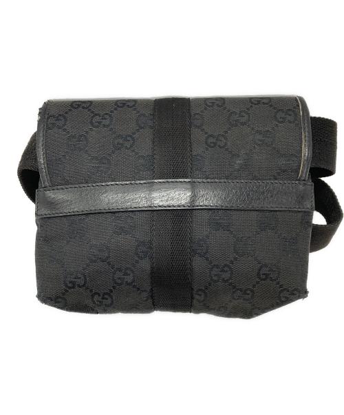 GUCCI（グッチ）GUCCI (グッチ) GGキャンバス ウエストポーチ ブラックの古着・服飾アイテム