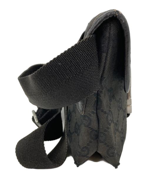 GUCCI（グッチ）GUCCI (グッチ) GGキャンバス ウエストポーチ ブラックの古着・服飾アイテム