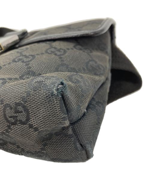 GUCCI（グッチ）GUCCI (グッチ) GGキャンバス ウエストポーチ ブラックの古着・服飾アイテム