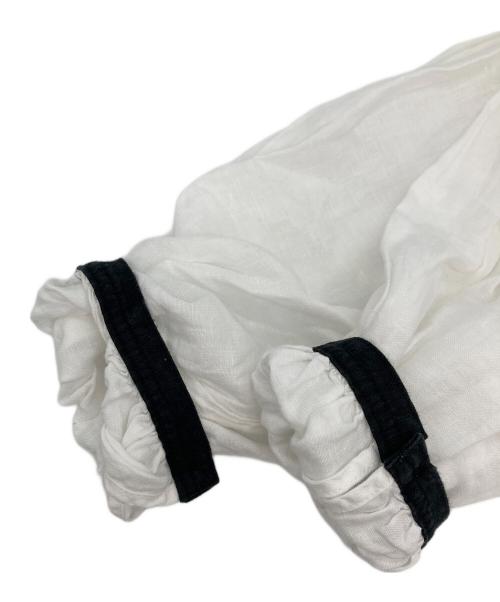 nest Robe（ネストローブ）nest Robe (ネストローブ) リネンショートスモックブラウス ホワイト サイズ:Fの古着・服飾アイテム