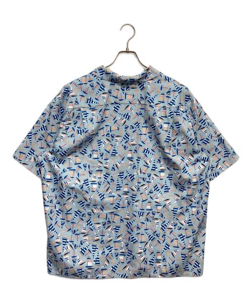 HELLY HANSEN（ヘリーハンセン）HELLY HANSEN (ヘリーハンセン) ショートスリーブヨットプリントシャツ ブルー サイズ:XLの古着・服飾アイテム