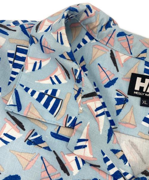 HELLY HANSEN（ヘリーハンセン）HELLY HANSEN (ヘリーハンセン) ショートスリーブヨットプリントシャツ ブルー サイズ:XLの古着・服飾アイテム