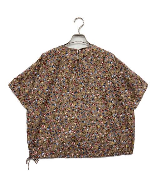 45rpm（45アールピーエム）45rpm (45アールピーエム) フラワープリントショートスリーブブラウス ブラウン サイズ:FREEの古着・服飾アイテム