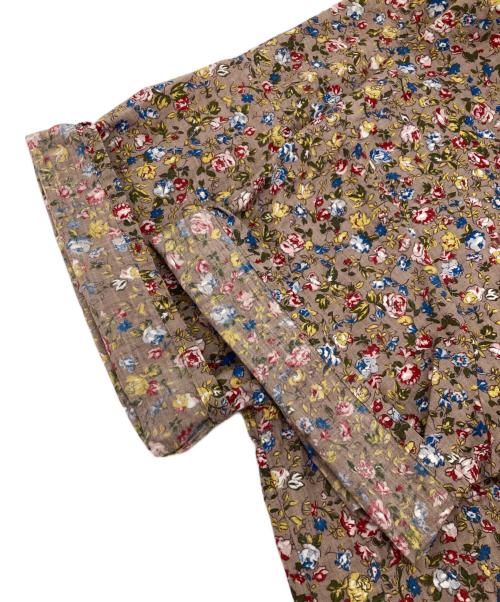 45rpm（45アールピーエム）45rpm (45アールピーエム) フラワープリントショートスリーブブラウス ブラウン サイズ:FREEの古着・服飾アイテム