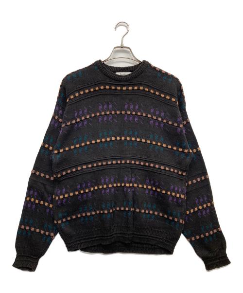 JANTZEN（ジャンセン）JANTZEN (ジャンセン) クルーネックニット ブラック サイズ:Mの古着・服飾アイテム