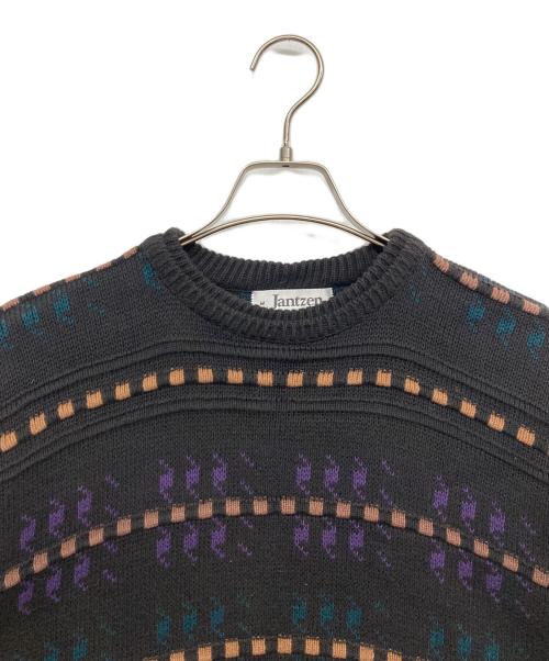 JANTZEN（ジャンセン）JANTZEN (ジャンセン) クルーネックニット ブラック サイズ:Mの古着・服飾アイテム