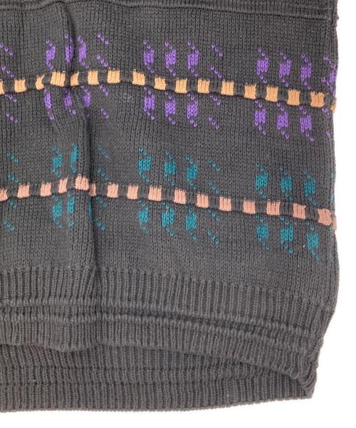 JANTZEN（ジャンセン）JANTZEN (ジャンセン) クルーネックニット ブラック サイズ:Mの古着・服飾アイテム