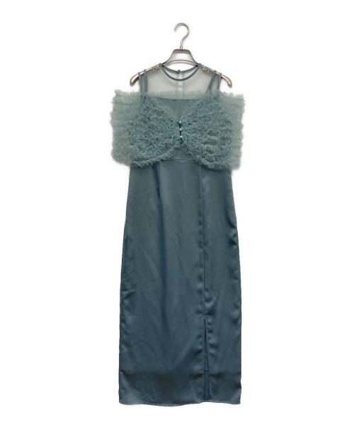 LeJa（レジャ）LEJA (レジャ) チュールフリルビスチェIラインドレス スカイブルー サイズ:Ｍの古着・服飾アイテム