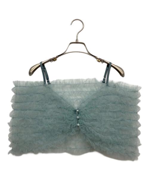 LeJa（レジャ）LEJA (レジャ) チュールフリルビスチェIラインドレス スカイブルー サイズ:Ｍの古着・服飾アイテム