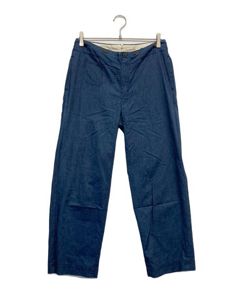 45rpm（45アールピーエム）45rpm (45アールピーエム) コットンストレートパンツ ブルー サイズ:2の古着・服飾アイテム