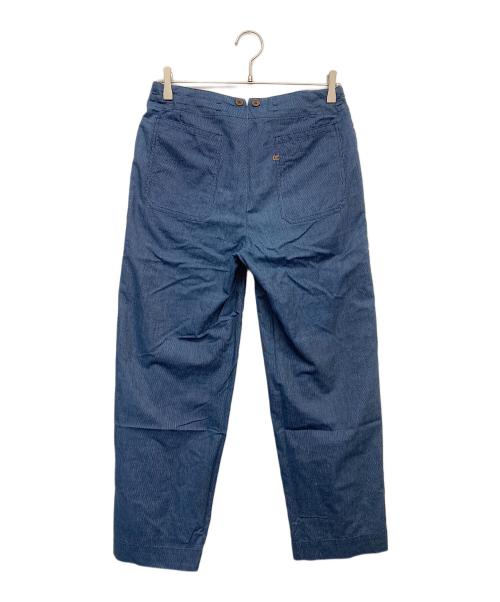 45rpm（45アールピーエム）45rpm (45アールピーエム) コットンストレートパンツ ブルー サイズ:2の古着・服飾アイテム