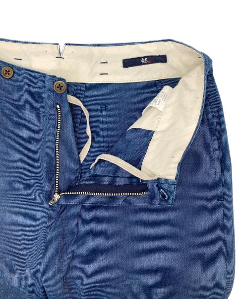 45rpm（45アールピーエム）45rpm (45アールピーエム) コットンストレートパンツ ブルー サイズ:2の古着・服飾アイテム