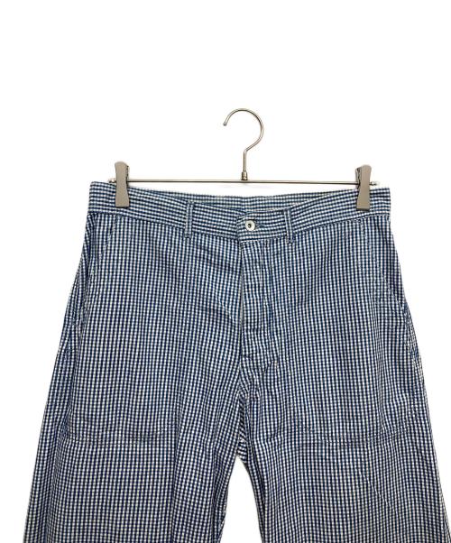 45rpm（45アールピーエム）45rpm (45アールピーエム) ブロックチェックパンツ ブルー サイズ:2の古着・服飾アイテム