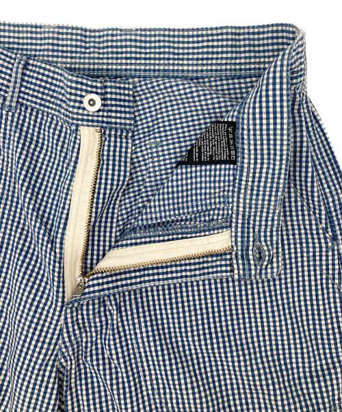 45rpm（45アールピーエム）45rpm (45アールピーエム) ブロックチェックパンツ ブルー サイズ:2の古着・服飾アイテム
