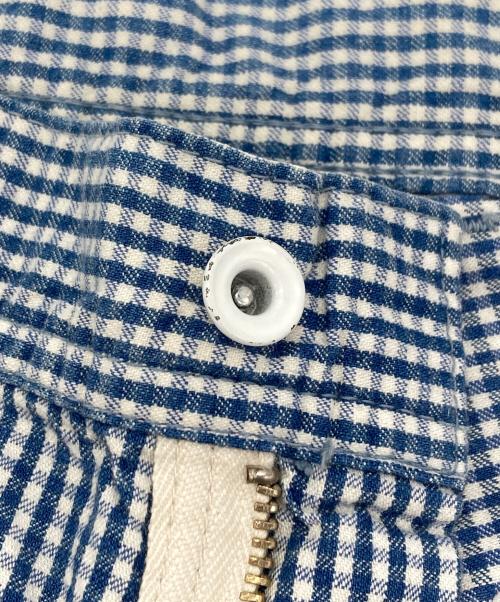45rpm（45アールピーエム）45rpm (45アールピーエム) ブロックチェックパンツ ブルー サイズ:2の古着・服飾アイテム