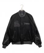 X-LARGEエクストララージ）の古着「TUPAC VARSITY JACKET」｜ブラック