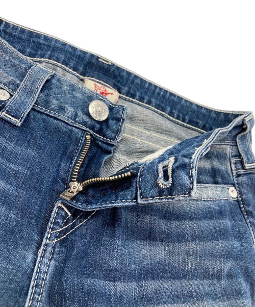 TRUE RELIGION（トゥルー レリジョン）TRUE RELIGION (トゥルー レリジョン) ラインストーンフレアデニムパンツ インディゴ サイズ:W29の古着・服飾アイテム