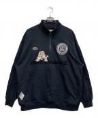 GALFYガルフィー）の古着「球蹴りチームハーフジップスウェット」｜ブラック