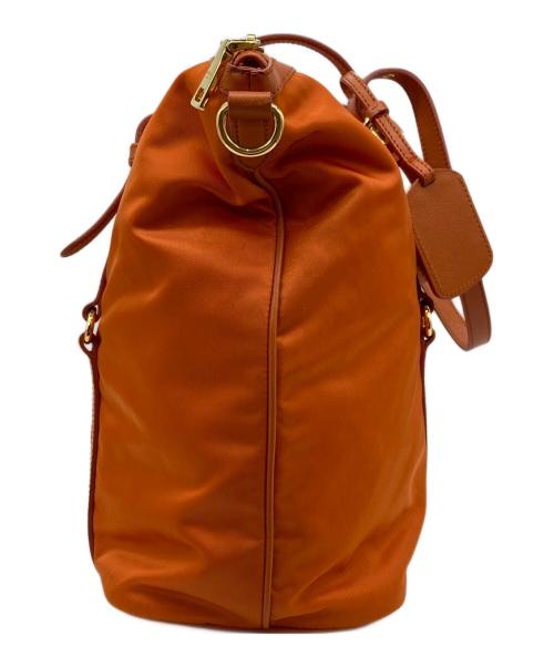 PRADA（プラダ）PRADA (プラダ) 2WAYショルダーバッグ オレンジの古着・服飾アイテム