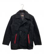 NEIGHBORHOOD×FRAGMENT DESIGNネイバーフッド×フラグメントデザイン）の古着「Pコート」｜ブラック