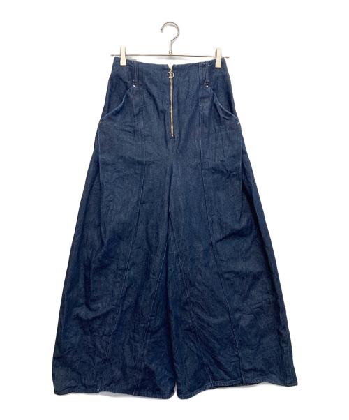 PUBLIC TOKYO（パブリックトウキョウ）PUBLIC TOKYO (パブリックトウキョウ) ハイウエストジップハイパーワイドデニム インディゴ サイズ:2の古着・服飾アイテム