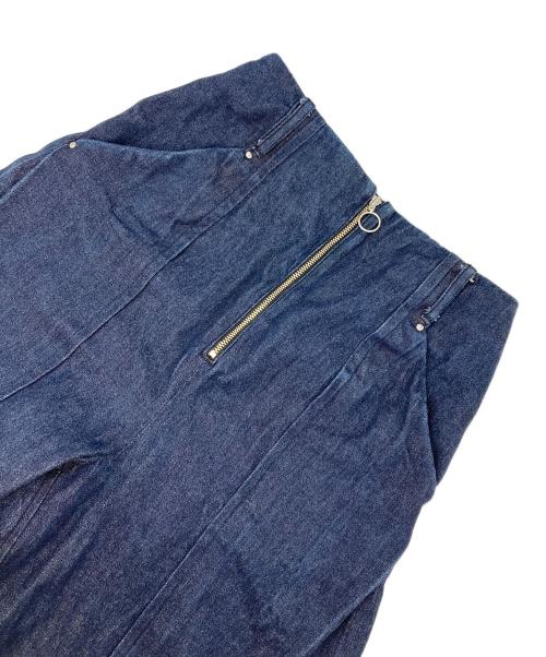 PUBLIC TOKYO（パブリックトウキョウ）PUBLIC TOKYO (パブリックトウキョウ) ハイウエストジップハイパーワイドデニム インディゴ サイズ:2の古着・服飾アイテム