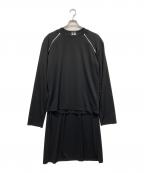 COMME des GARCONS HOMME PLUSコムデギャルソンオムプリュス）の古着「ポリエステル ダブルジップカットソー」｜ブラック