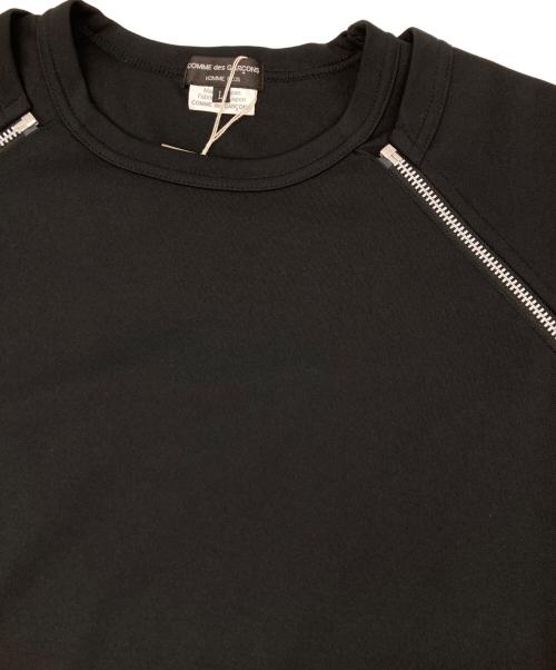 COMME des GARCONS HOMME PLUS（コムデギャルソンオムプリュス）COMME des GARCONS HOMME PLUS (コムデギャルソンオムプリュス) ポリエステル ダブルジップカットソー ブラック サイズ:L 未使用品の古着・服飾アイテム