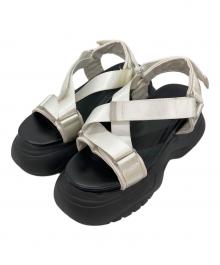 HARE（ハレ）の古着「ストラップサンダル」｜ホワイト×ブラック