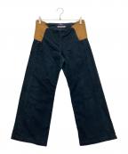 KAPITALキャピタル）の古着「ウエストサイドゴム切替ワイドパンツ」｜ネイビー