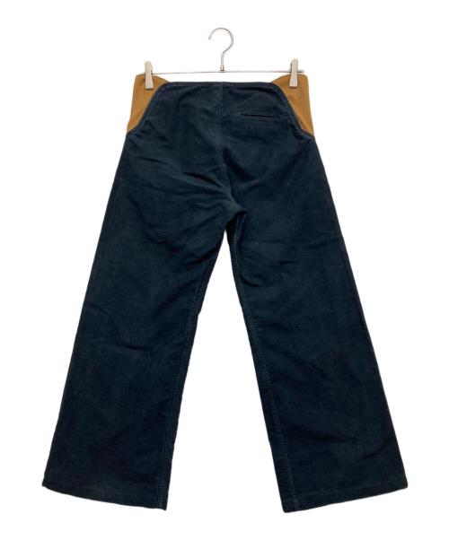 KAPITAL（キャピタル）KAPITAL (キャピタル) ウエストサイドゴム切替ワイドパンツ ネイビーの古着・服飾アイテム
