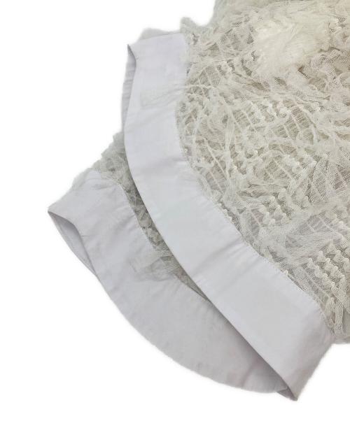 KIRIKOMI NUNO（キリコミ）KIRIKOMI NUNO (キリコミ) シアーレースブラウス ホワイト サイズ:FREEの古着・服飾アイテム