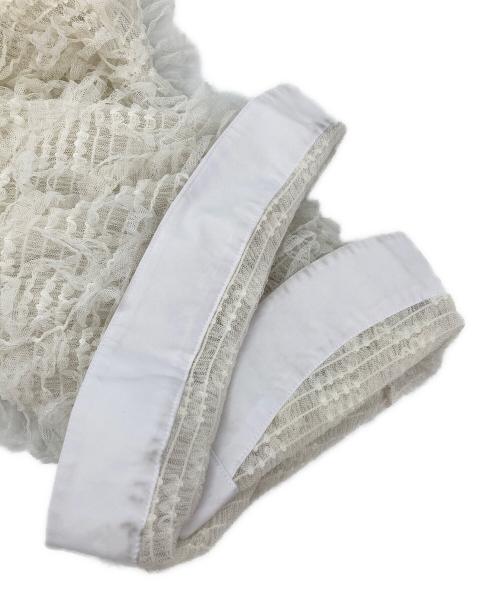 KIRIKOMI NUNO（キリコミ）KIRIKOMI NUNO (キリコミ) シアーレースブラウス ホワイト サイズ:FREEの古着・服飾アイテム